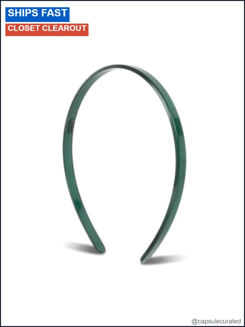 Ultracomfort Skinny Headband Cellulose Acetate No Slip Grip Handcrafted